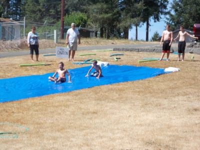 Fun on the slip n Slide (2)