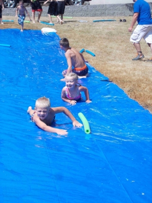 Fun on the slip n Slide (2)